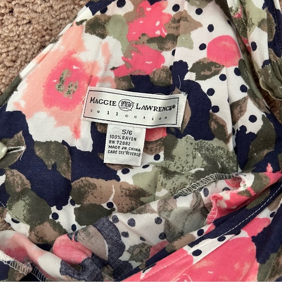 Maggie Lawrence Collection Floral Midi Dress | size 5/6 - Picture 8 of 9